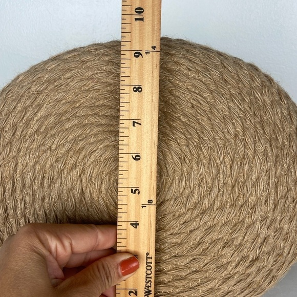 Gap Jute Market Bag Large Hobo Hippie Beach Bohemian Natural Waves Summer Tan - Picture 6 of 10